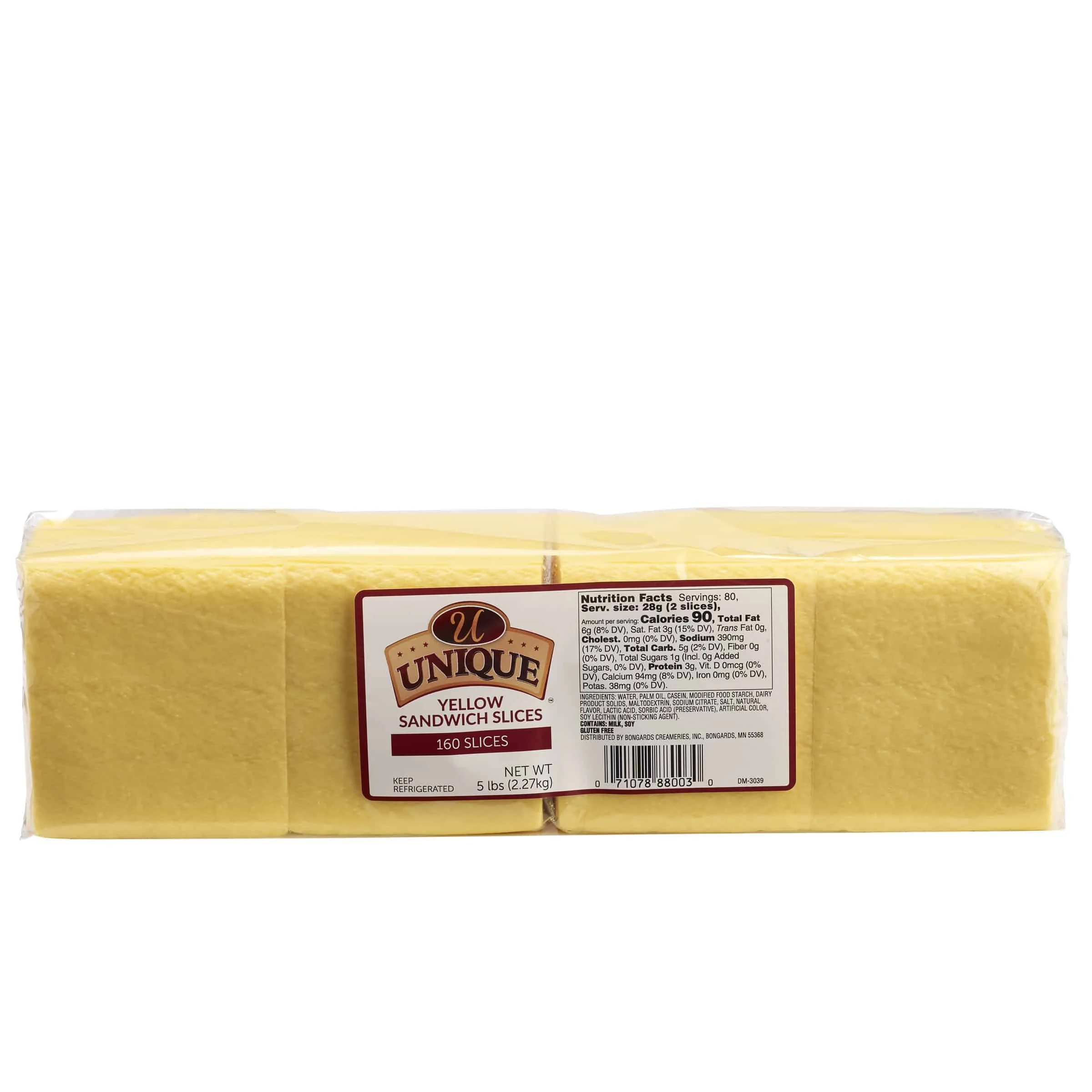 Yellow American Cheese Slices