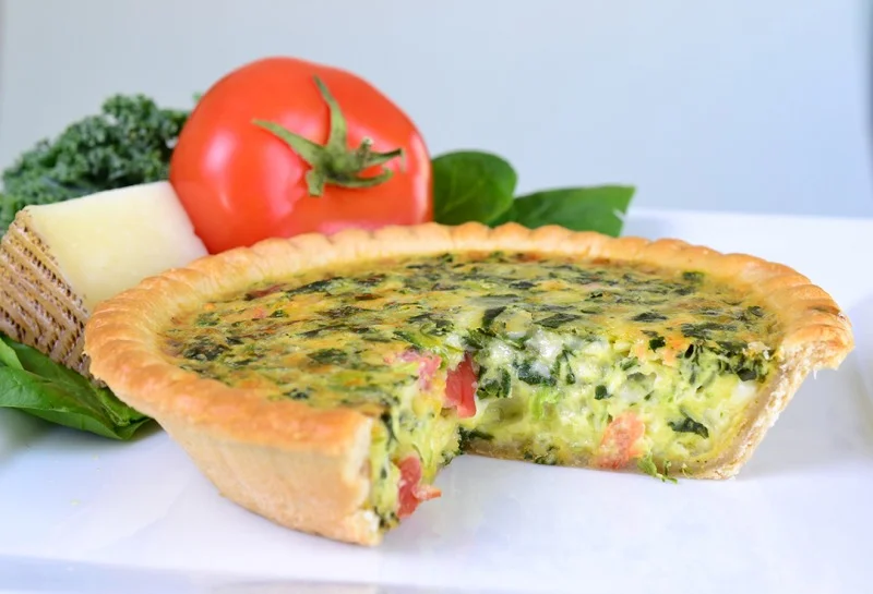 Spinach Tomato Quiche