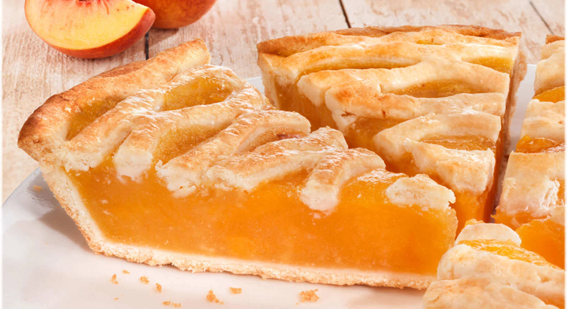 Sliced Peach Lattice Pie