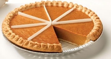 Presliced Pumpkin Pie