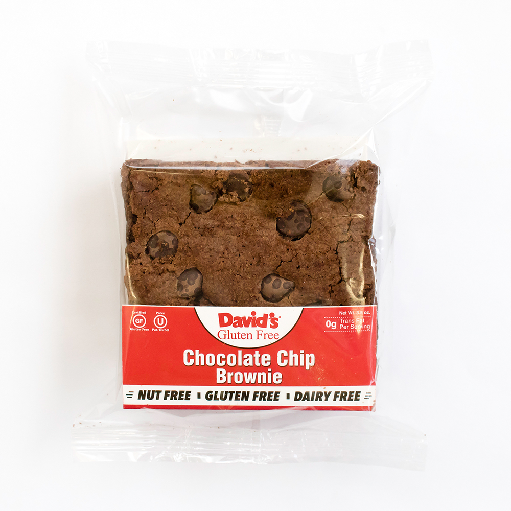 Individually Wrapped Gluten Free Chocolate Chip Brownie