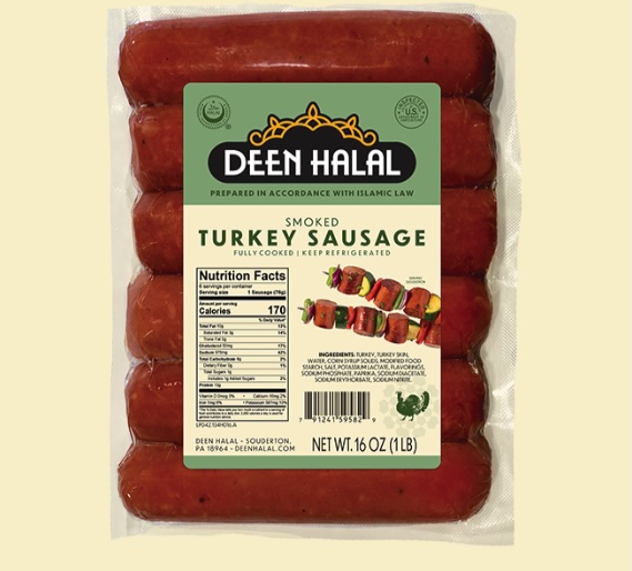 Halal Smoked Turkey Sausage Links