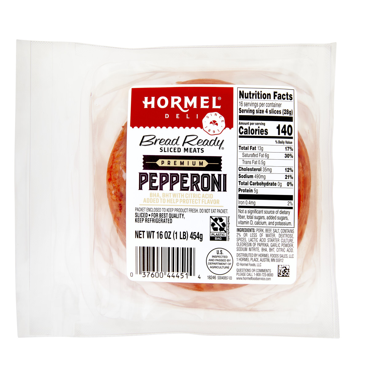 Fully Cooked Sliced Pepperoni 3.5"