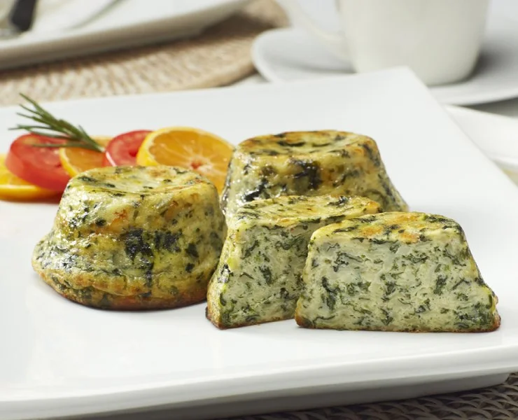 Individual Spinach And Swiss Quiche