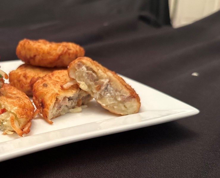 Chicken Sausage & Gravy Stuffed Hashbrowns