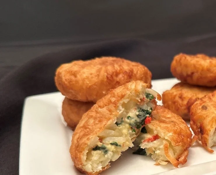 Spinach Egg & Cheese Stuffed Hashbrown