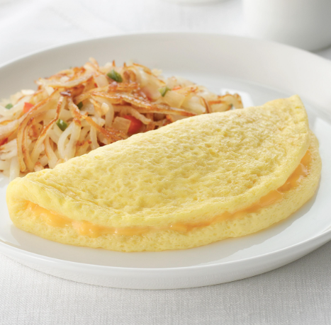 Fully Cooked Folded Cheese Omelette