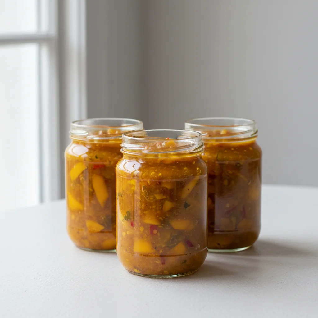Mango Chutney In Jars