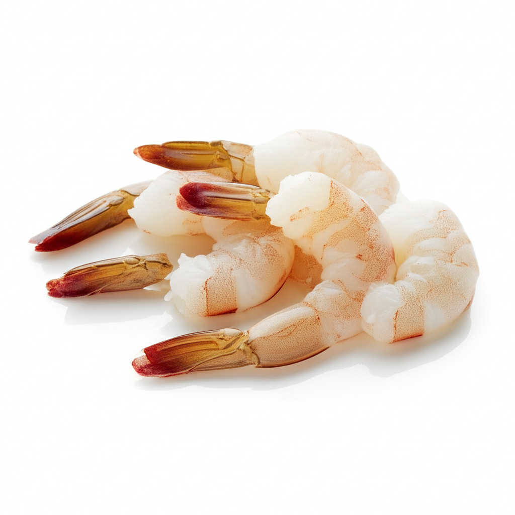 8/12ct Raw White Shrimp Tail On