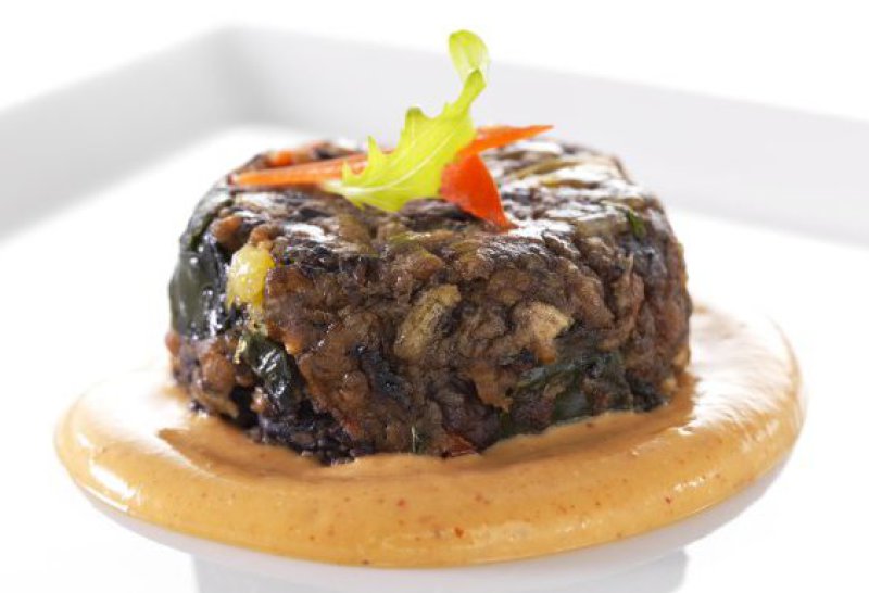 Mini Black Bean Vegetable Cake