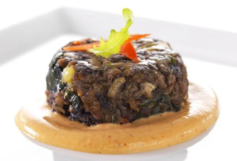 Mini Black Bean Vegetable Cake