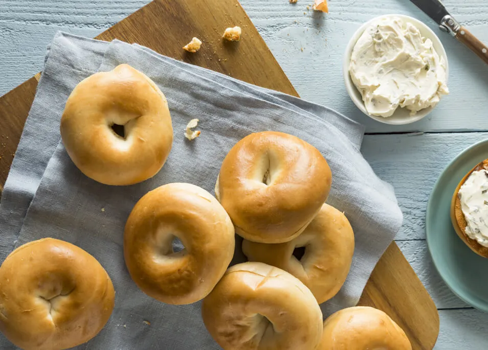Sliced Mini Plain Bagels
