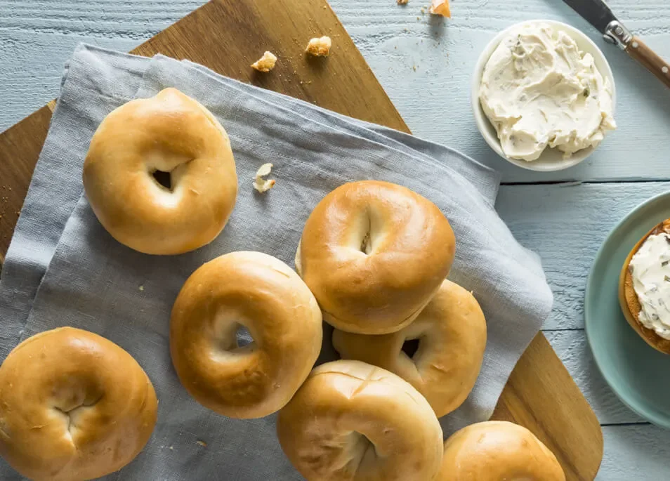 Sliced Mini Plain Bagels