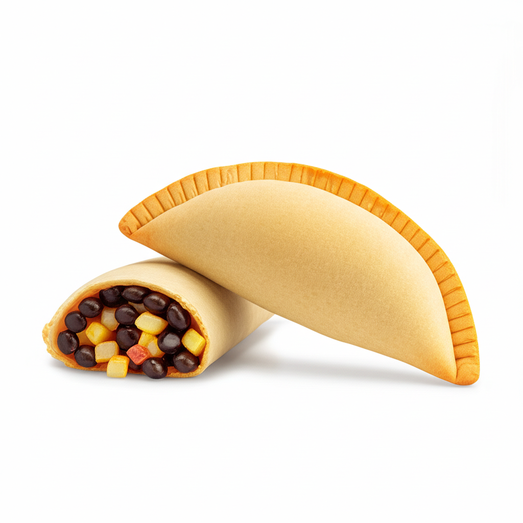 Black Bean And Cheese Vegetable Empanada
