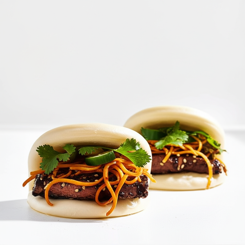 Sesame Beef Bao Buns